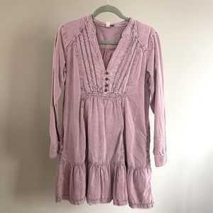 Pilcro Anthropologie Pink Corduroy Dress, Women’s Size S